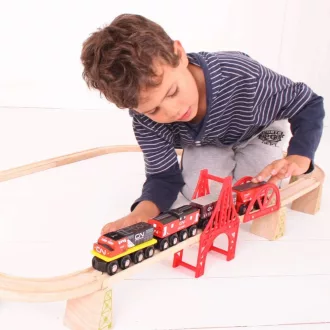 Bigjigs Rail - CN tehervonat + sínek - JátékManufaktúra