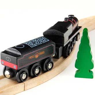 Bigjigs Rail - Fa mozdony replika Black 5 - JátékManufaktúra