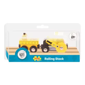 Bigjigs Rail - Történelmi mozdony replika Rocket + 2 sín - JátékManufaktúra