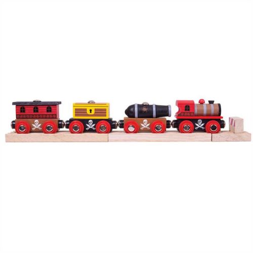 Bigjigs Rail PirÃ¡tsky vlak + 3 koÄ¾aje
