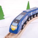 Bigjigs Rail - High Speed 1 gyorsvonat kék - JátékManufaktúra