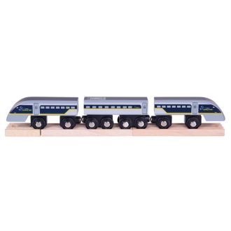 Bigjigs Rail - Eurostar E320 gyorsvonat + 3 sín - JátékManufaktúra