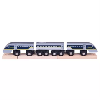 Bigjigs Rail - Eurostar E320 gyorsvonat + 3 sín - JátékManufaktúra