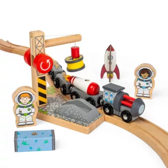 Bigjigs Rail Drevený vesmírny vláčik