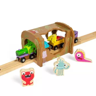 Bigjigs Rail - Fa alagút Szörnyek - JátékManufaktúra