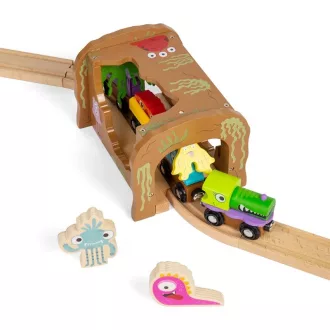 Bigjigs Rail - Fa alagút Szörnyek - JátékManufaktúra