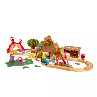 Bigjigs Rail - Szörnyek fa vonatpálya - JátékManufaktúra