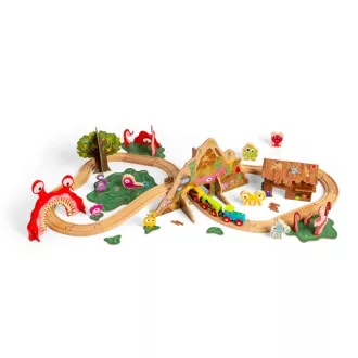 Bigjigs Rail - Szörnyek fa vonatpálya - JátékManufaktúra
