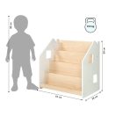 BusyKids - Könyvtartó állvány, fehér - JátékManufaktúra