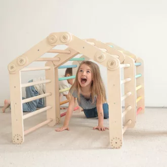 BusyKids - Nagy összecsukható mászókészlet, natúr - JátékManufaktúra