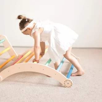BusyKids - Nagy összecsukható mászókészlet, szivárvány - JátékManufaktúra