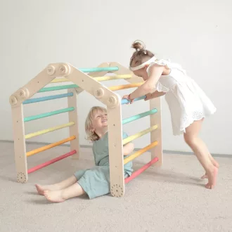 BusyKids - Kis összecsukható mászókészlet, szivárvány - JátékManufaktúra