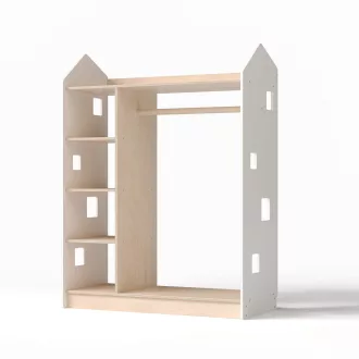 BusyKids - Ruhásszekrény fehér - JátékManufaktúra