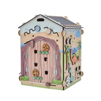 BusyKids - Activity board házikó: Dínó - JátékManufaktúra