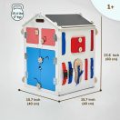 BusyKids - Activity board házikó fehér - JátékManufaktúra
