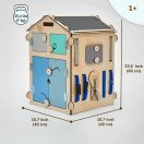 BusyKids - Activity board házikó, mentazöld - JátékManufaktúra