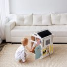 BusyKids - Activity board házikó pasztell fehér - JátékManufaktúra