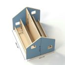 BusyKids - Kétoldalas gurulós könyvespolc, kék - JátékManufaktúra