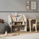 BusyKids - Polc játékokhoz és könyvekhez, fehér - JátékManufaktúra