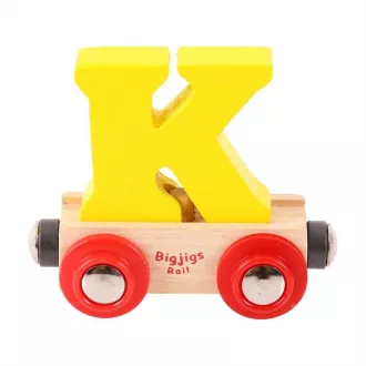 Bigjigs Rail - Vagon fa vonatpályához - K betű - JátékManufaktúra