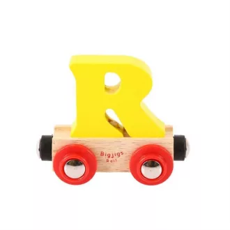 Bigjigs Rail - Vagon fa vonatpályához - R betű - JátékManufaktúra