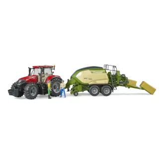 Bruder - Krone BiG Pack 1290 HDP VC bálázó 2 bálával - JátékManufaktúra