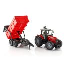 Bruder - Massey Ferguson traktor billenős pótkocsival, piros - JátékManufaktúra
