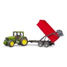 Bruder - John Deere traktor billenős platós pótkocsival - JátékManufaktúra