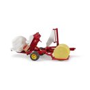 Bruder - Bálacsomagoló fehér és sárga bálával - JátékManufaktúra