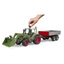 Bruder - Fendt Vario 211 traktor homlokrakodóval és billenős pótkocsival - JátékManufaktúra