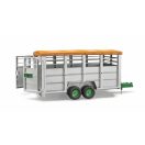 Bruder - Állatszállító pótkocsi tehénfigurával - JátékManufaktúra