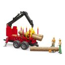 Bruder - Rönkszállító darus utánfutó - JátékManufaktúra