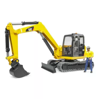 Bruder - CAT mini kotrógép figurával - JátékManufaktúra