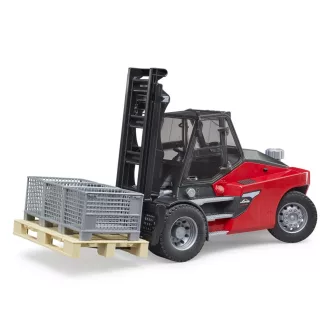 Bruder - Linde HT160D targonca raklappal és 3 ládával - JátékManufaktúra