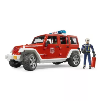 Bruder - Piros tűzoltó Jeep Wrangler figurával és kiegészítőkkel - JátékManufaktúra
