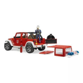 Bruder - Piros tűzoltó Jeep Wrangler figurával és kiegészítőkkel - JátékManufaktúra