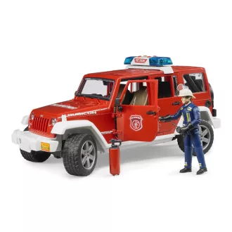 Bruder - Piros tűzoltó Jeep Wrangler figurával és kiegészítőkkel - JátékManufaktúra