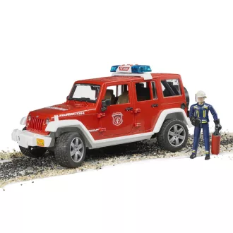 Bruder - Piros tűzoltó Jeep Wrangler figurával és kiegészítőkkel - JátékManufaktúra