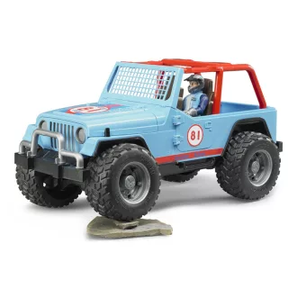 Bruder - Kék Jeep vezetőfigurával - JátékManufaktúra