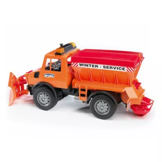 Bruder - Mercedes-Benz Unimog sószóró hóekével - JátékManufaktúra
