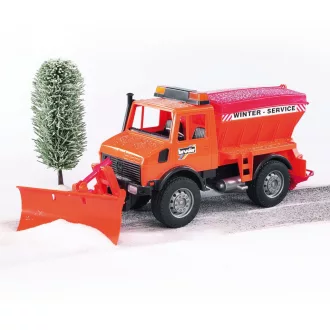 Bruder - Mercedes-Benz Unimog sószóró hóekével - JátékManufaktúra