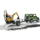 Bruder - Land Rover szállítóval és JCB mini kotrógéppel - JátékManufaktúra