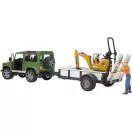 Bruder - Land Rover szállítóval és JCB mini kotrógéppel - JátékManufaktúra