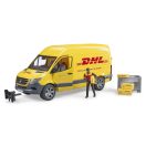 Bruder - Mercedes-Benz Sprinter DHL futárjármű sofőrrel - JátékManufaktúra