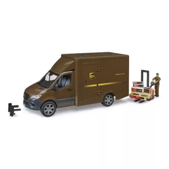 Bruder - UPS Mercedes-Benz Sprinter furgon figurával és kiegészítőkkel - JátékManufaktúra