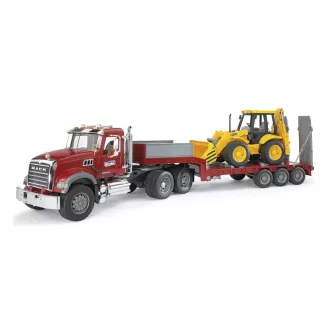 Bruder - Mack Granit teherautó pótkocsival és JCB traktorral - JátékManufaktúra