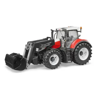 Bruder - Steyr 6300 Terrus CVT traktor homlokrakodóval - JátékManufaktúra