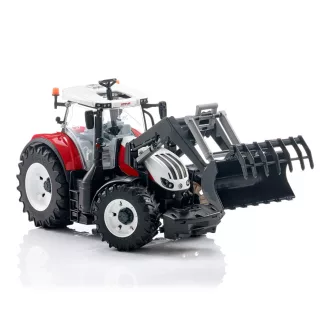 Bruder - Steyr 6300 Terrus CVT traktor homlokrakodóval - JátékManufaktúra