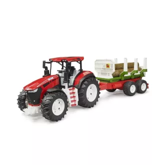 Bruder - ROADMAX traktor rönkszállító pótkocsival és rönkökkel - JátékManufaktúra