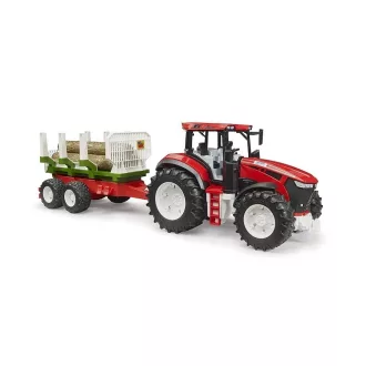 Bruder - ROADMAX traktor rönkszállító pótkocsival és rönkökkel - JátékManufaktúra
